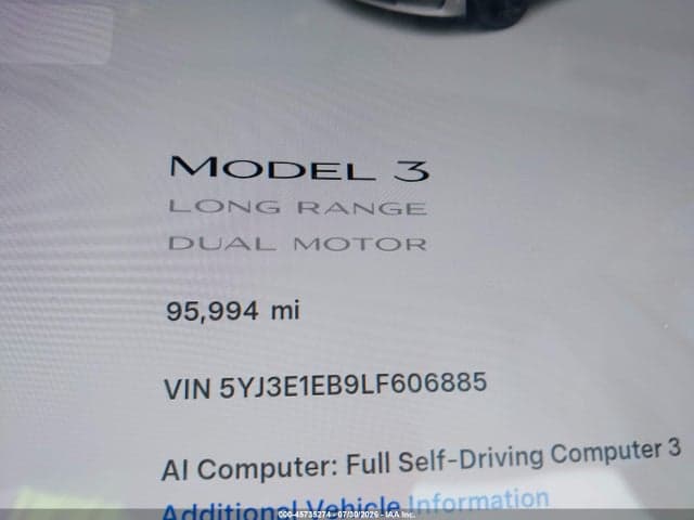 2020 TESLA MODEL 3 LONG RANGE DUAL MOTOR ALL-WHEEL DRIVE 7
