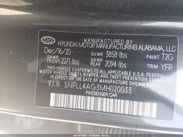 2021 HYUNDAI ELANTRA SE 9