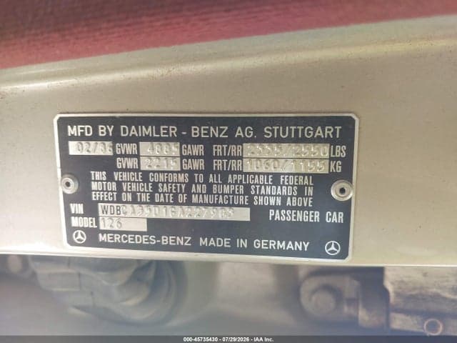 1986 MERCEDES-BENZ 420 SEL 9