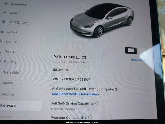 2018 TESLA MODEL 3 LONG RANGE/MID RANGE 7