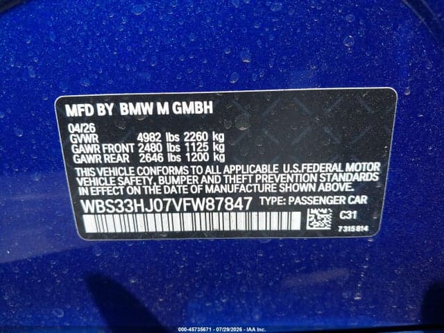 2027 BMW BMW M3 COMPETITION LE 9