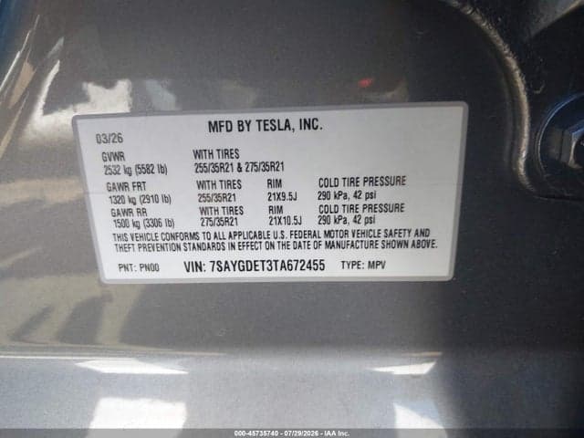 2026 TESLA MODEL Y PERFORMANCE ALL-WHEEL DRIVE 9