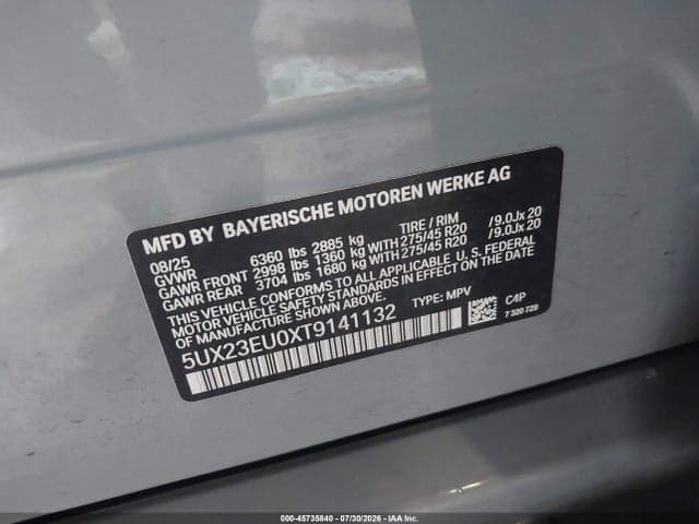 2026 BMW X5 XDRIVE40I 9