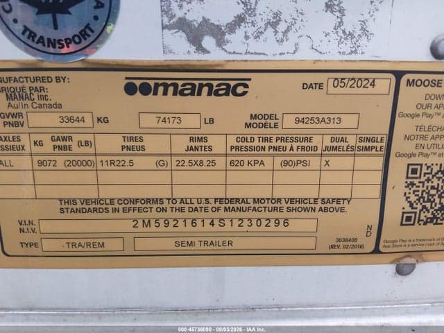 2025 MANAC INC UNKNOWN 9