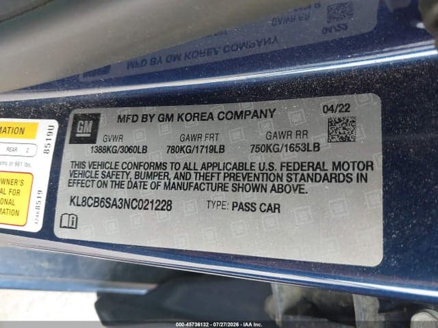 2022 CHEVROLET SPARK FWD LS AUTOMATIC 9