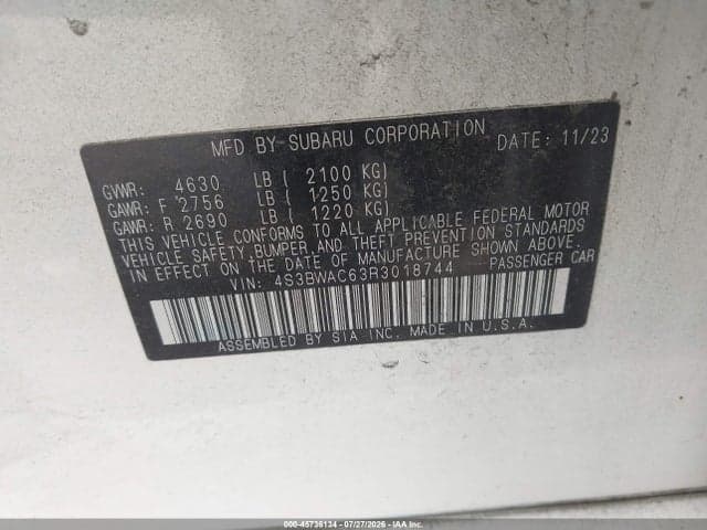 2024 SUBARU LEGACY PREMIUM 9