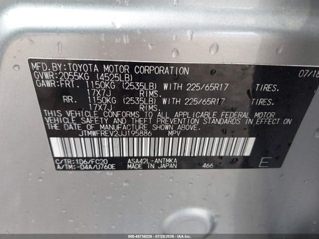2018 TOYOTA RAV4 XLE 9