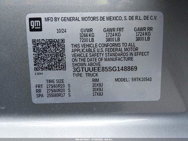 2025 GMC SIERRA 1500 4WD SHORT BOX AT4 9