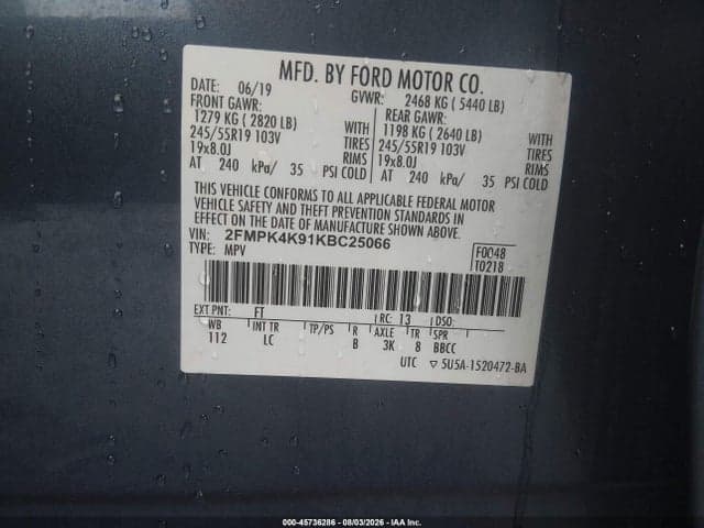 2019 FORD EDGE TITANIUM 9