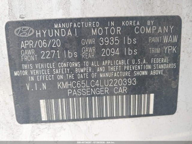 2020 HYUNDAI IONIQ HYBRID BLUE 9