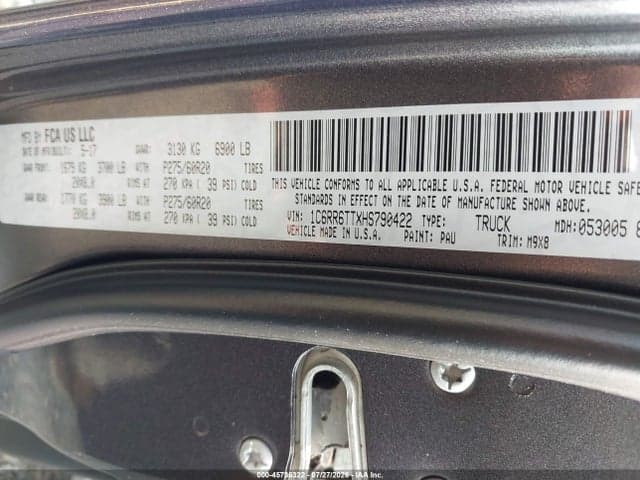 2017 RAM 1500 BIG HORN 4X2 6'4 BOX 9