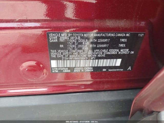 2021 TOYOTA RAV4 XLE 9