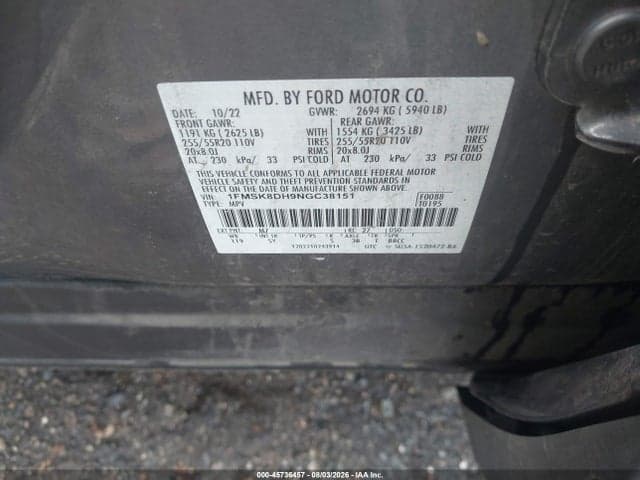 2022 FORD EXPLORER XLT 9