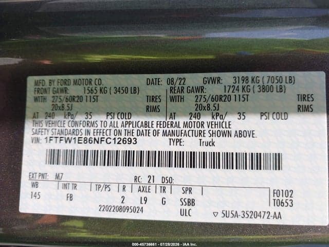 2022 FORD F-150 XLT 9