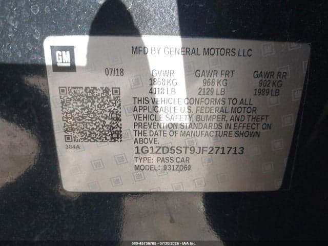 2018 CHEVROLET MALIBU LT 9