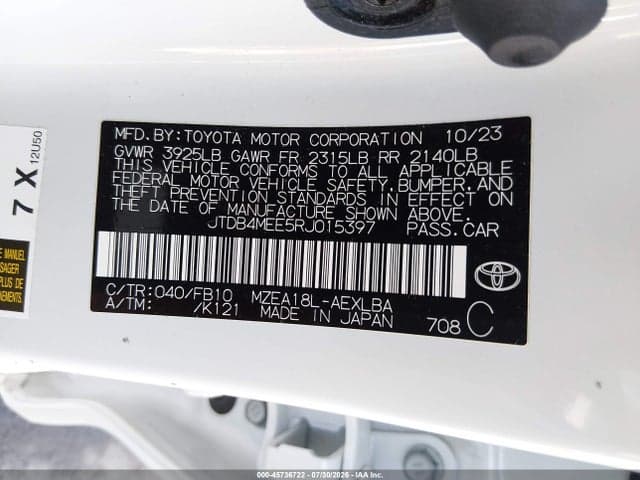 2024 TOYOTA COROLLA LE 9