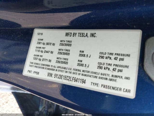 2020 TESLA MODEL 3 PERFORMANCE DUAL MOTOR ALL-WHEEL DRIVE 9