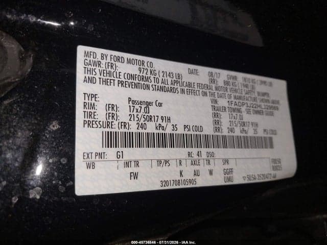 2017 FORD FOCUS TITANIUM 9