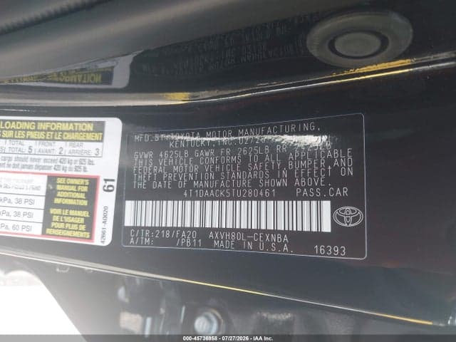 2026 TOYOTA CAMRY LE 9