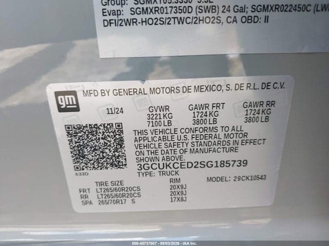 2025 CHEVROLET SILVERADO 1500 4WD SHORT BED CUSTOM TRAIL BOSS 9