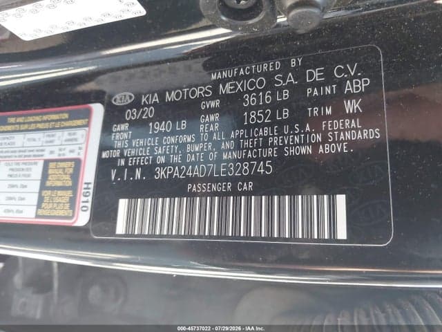 2020 KIA RIO S 9
