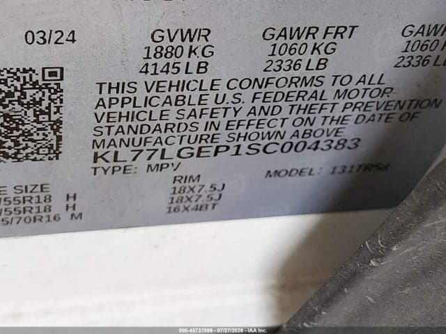 2025 CHEVROLET TRAX FWD 1RS 9