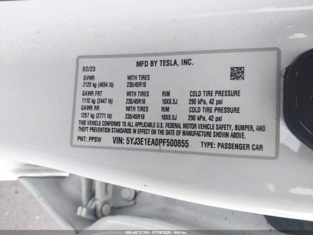 2023 TESLA MODEL 3 REAR-WHEEL DRIVE 9