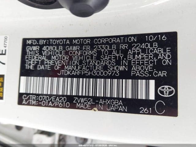 2017 TOYOTA PRIUS PRIME ADVANCED 9