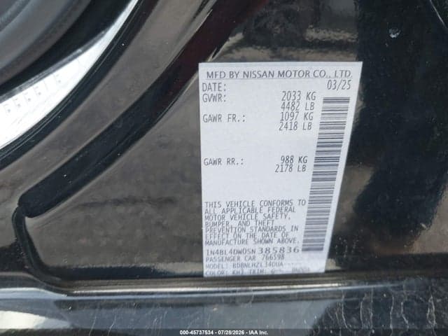 2025 NISSAN ALTIMA SV AWD 9