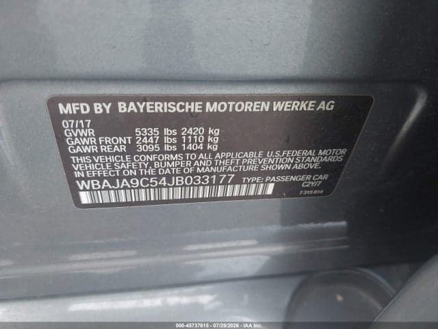 2018 BMW 530E IPERFORMANCE 9