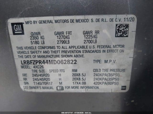 2021 BUICK ENVISION AWD ESSENCE 9