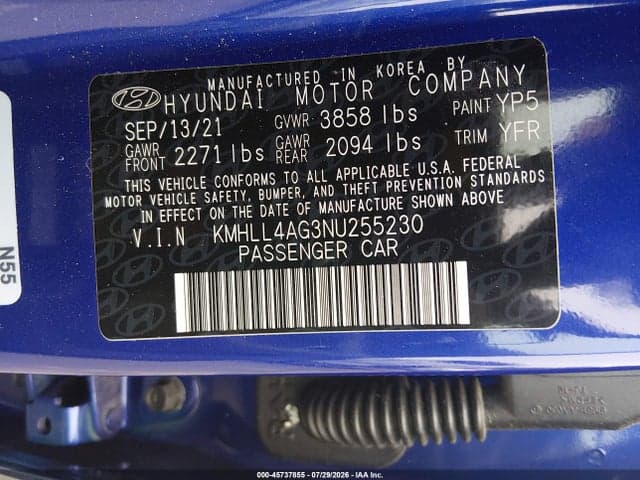 2022 HYUNDAI ELANTRA SE 9