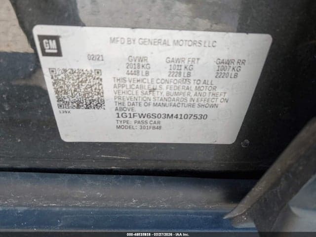 2021 CHEVROLET BOLT EV FWD LT 9