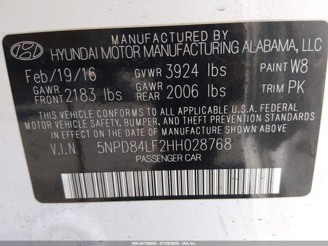 2017 HYUNDAI ELANTRA SE 9