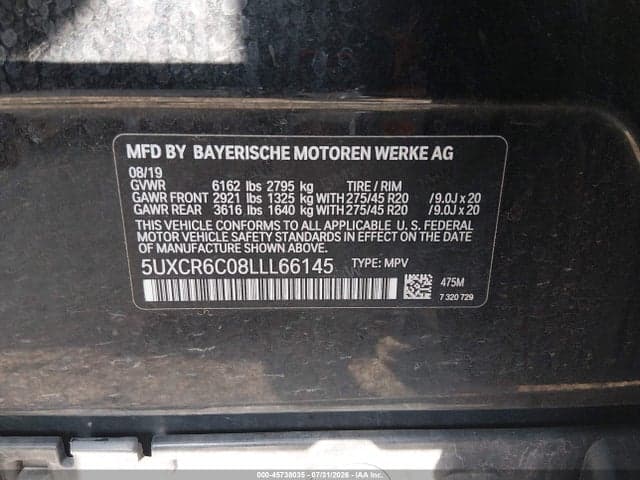 2020 BMW X5 XDRIVE40I 9