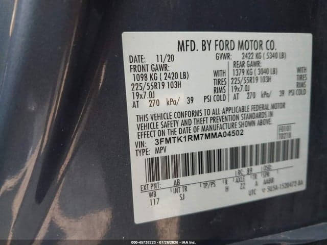 2021 FORD MUSTANG MACH-E SELECT 9