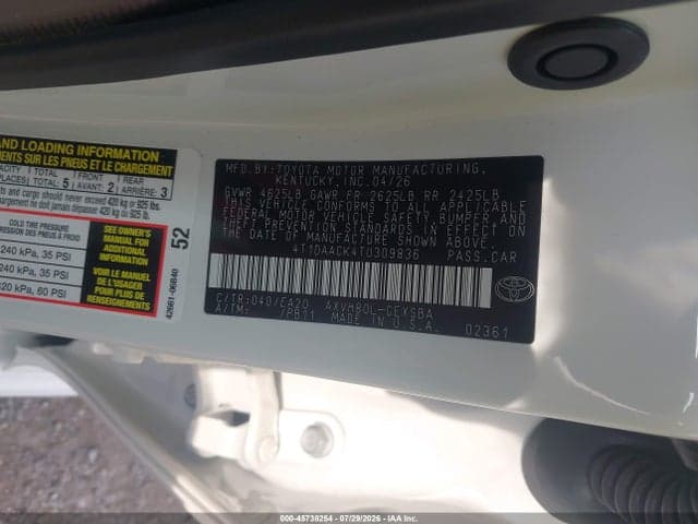 2026 TOYOTA CAMRY SE 9