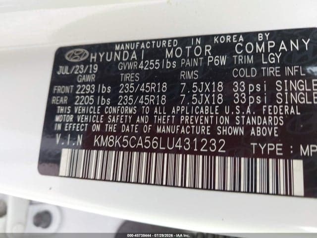 2020 HYUNDAI KONA ULTIMATE 9