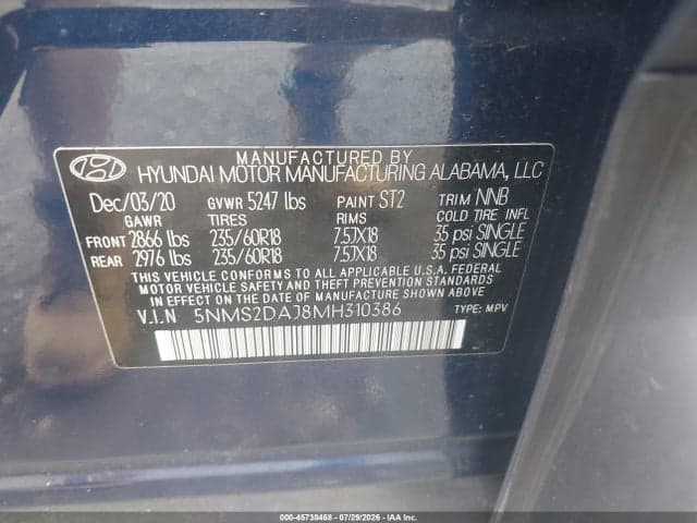2021 HYUNDAI SANTA FE SEL 9