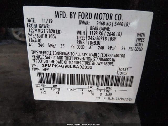 2020 FORD EDGE SE 9
