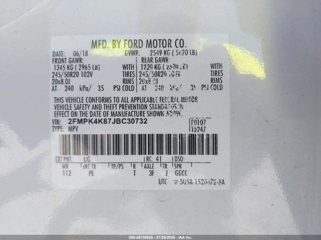 2018 FORD EDGE TITANIUM 9