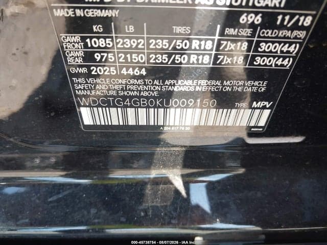 2019 MERCEDES-BENZ GLA 250 4MATIC 9