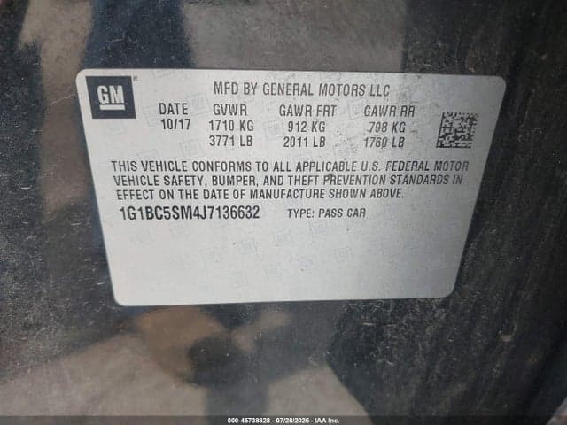 2018 CHEVROLET CRUZE LS AUTO 9