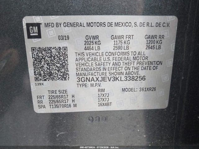 2019 CHEVROLET EQUINOX LT 9