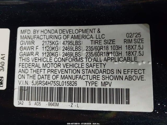2025 HONDA CR-V EX-L AWD 9
