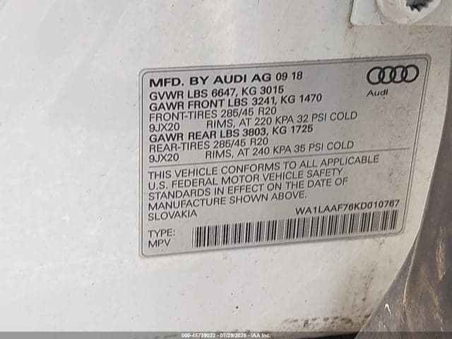 2019 AUDI Q7 55 PREMIUM 9