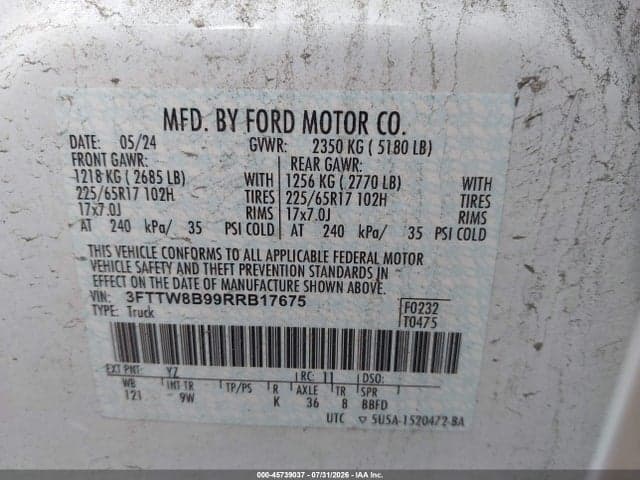 2024 FORD MAVERICK XL 9