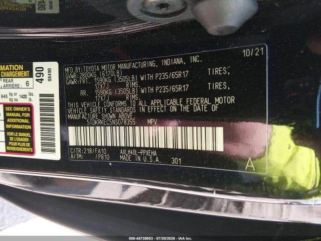2022 TOYOTA SIENNA LE 9