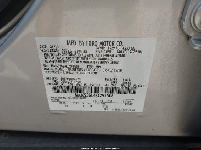 2019 FORD ECOSPORT SE 9
