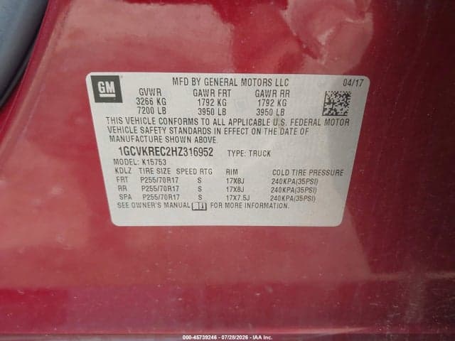 2017 CHEVROLET SILVERADO 1500 LT 9
